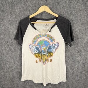 Rare Vintage 1984 Van Halen World Tour T-Shirt Women's Small Made in USA